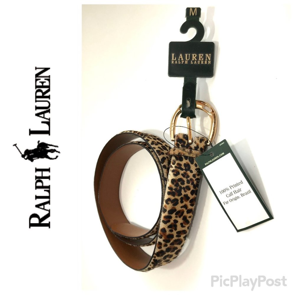 RALPH LAUREN Calf Hair Leather Belt NWT!